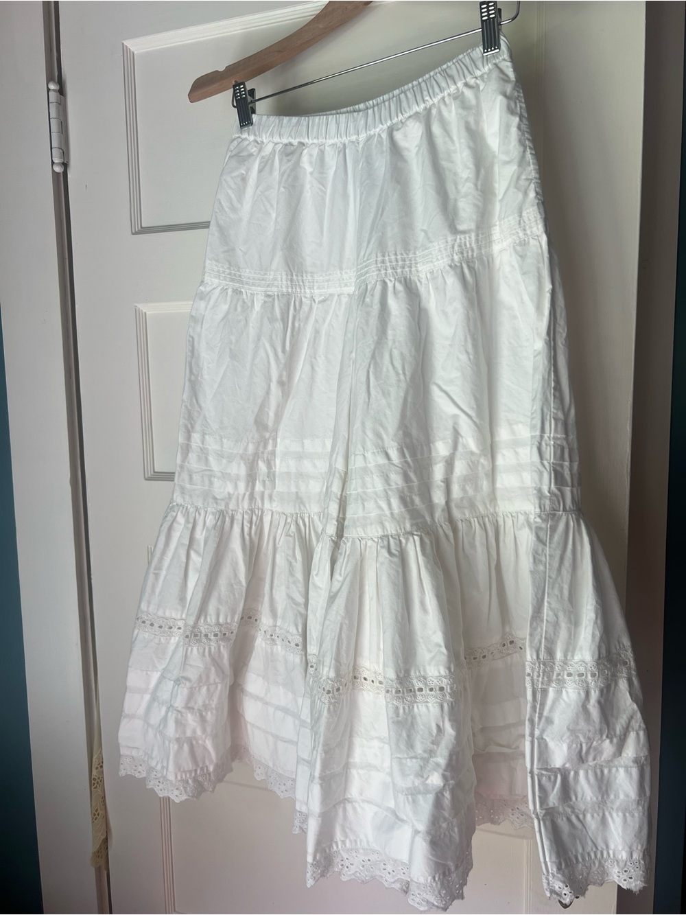 Anthropologie lace petticoat crop wide leg pants - Picture 8 of 10